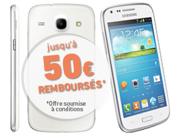 visuel du téléphone Samsung Galaxy Core blanc