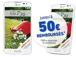 visuel du téléphone LG F70 Blanc