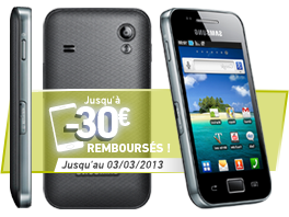 Visuel du téléphone Samsung Galaxy Ace noir