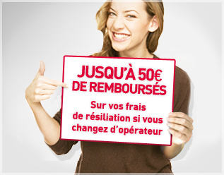 Jusqu'à 50 euros de remboursés sur vos frais de résiliation si vous changez d'opérateur