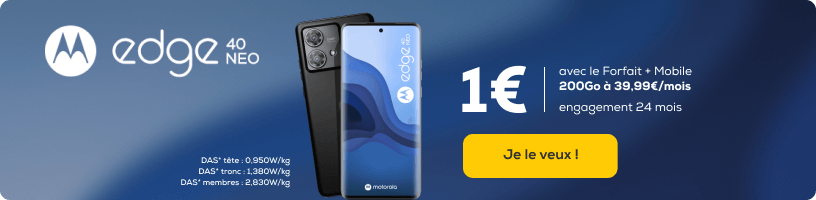 Offrez vous l'un des derniers smartphones Motorola à 1&euro, avec les forfaits avec mobile La Poste Mobile