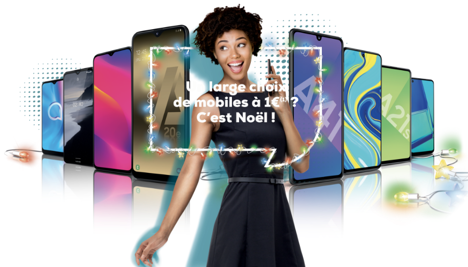 Smartphones et mobiles à 1 euro