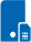 Picto forfait avec engagement mobile bleu